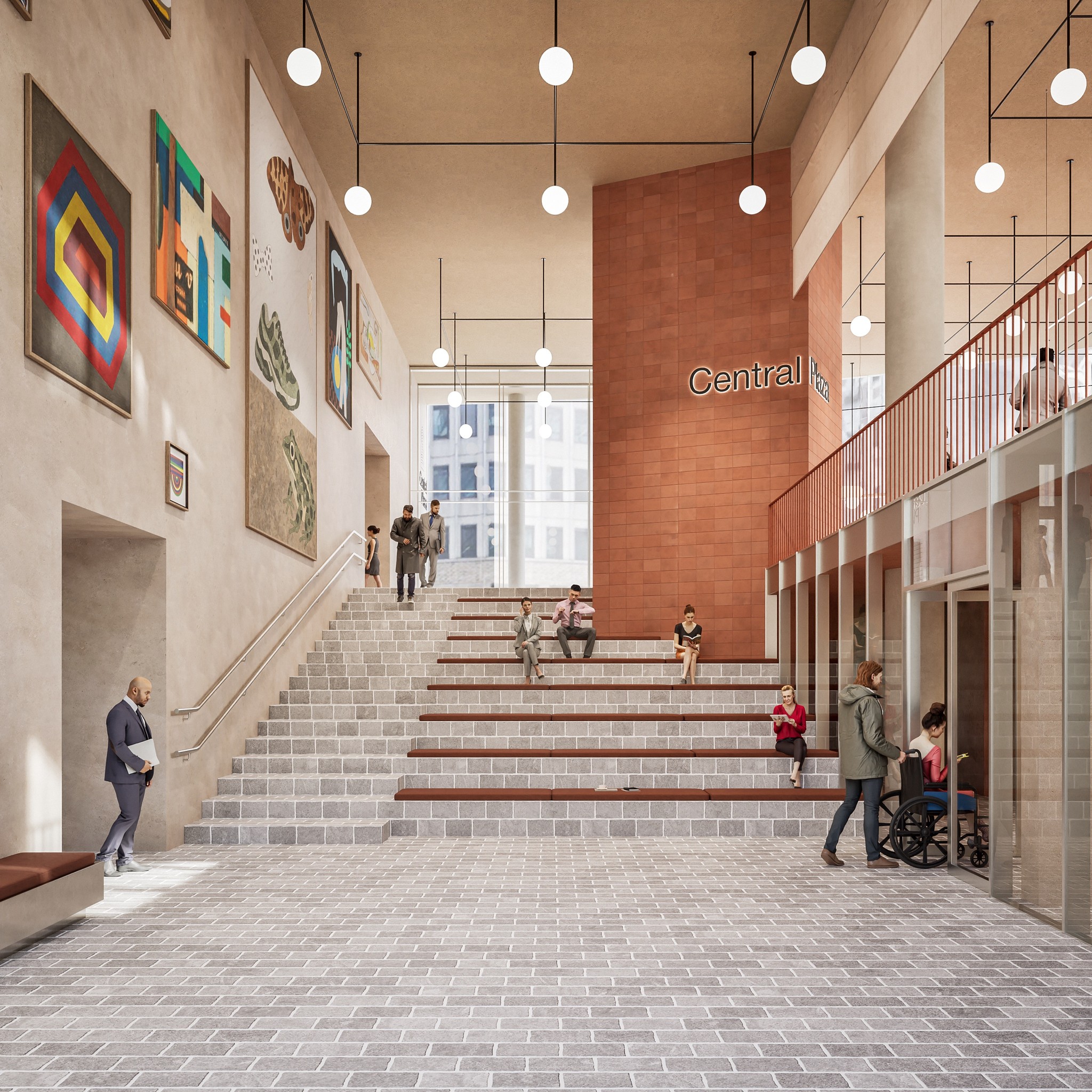 Central Plaza — architectural visualization for NWLND Architects