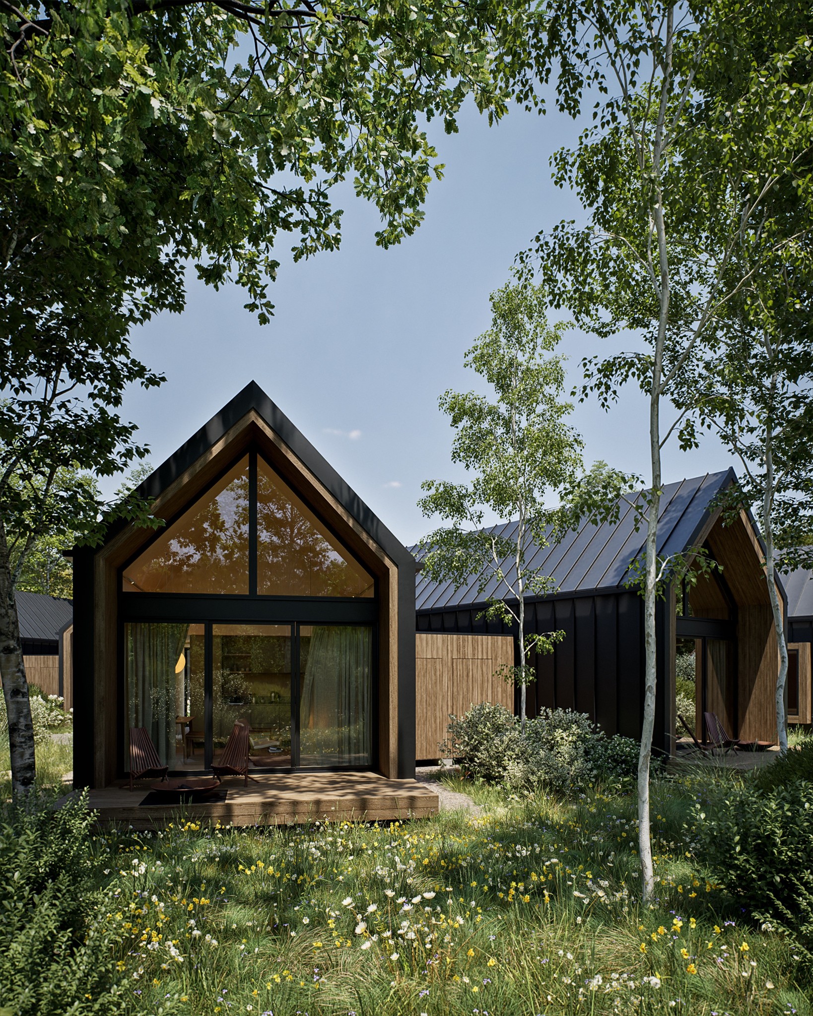 Coastal Cabins — architectural visualization for Silo Architects