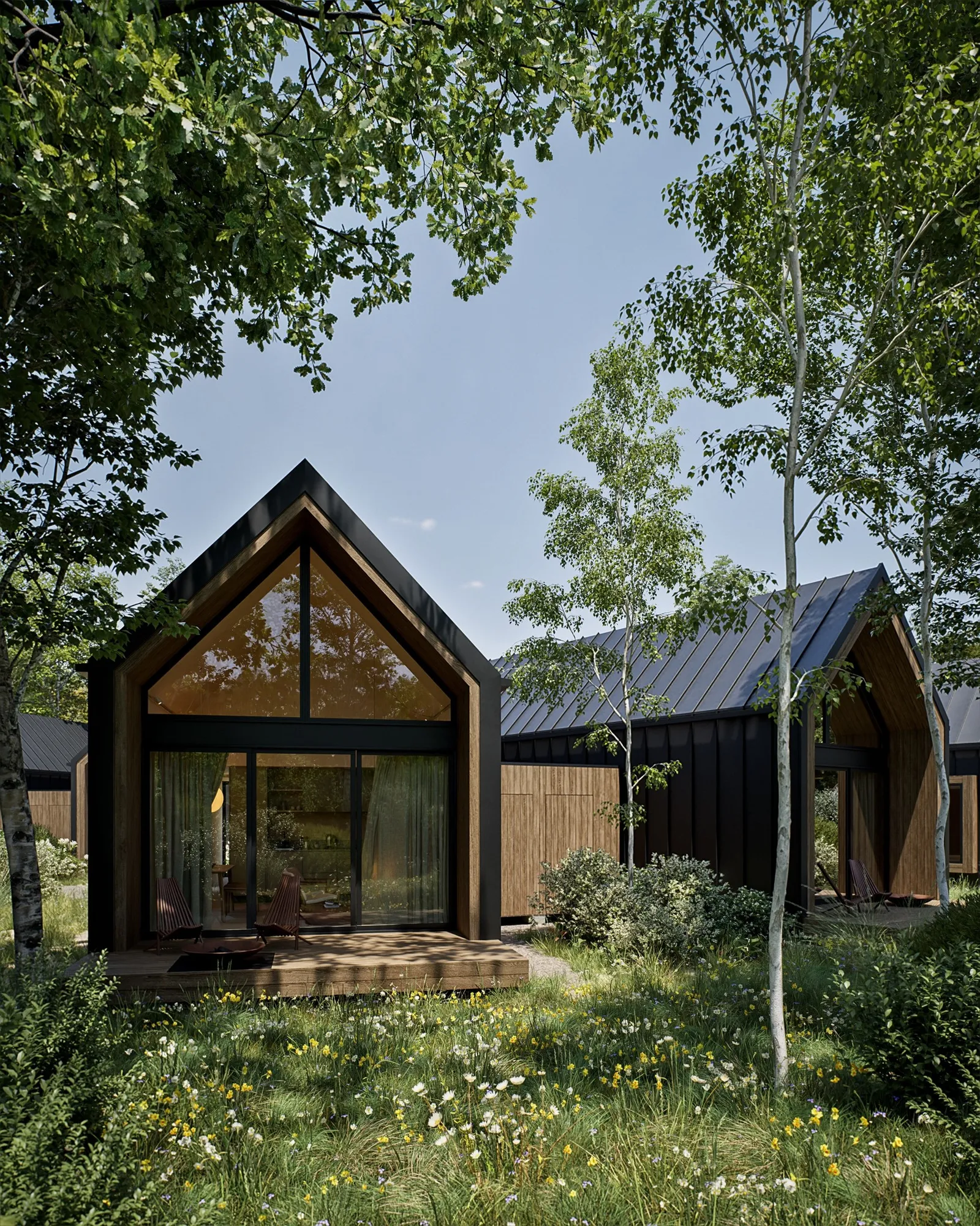 Coastal Cabins — architectural visualization for Silo Architects