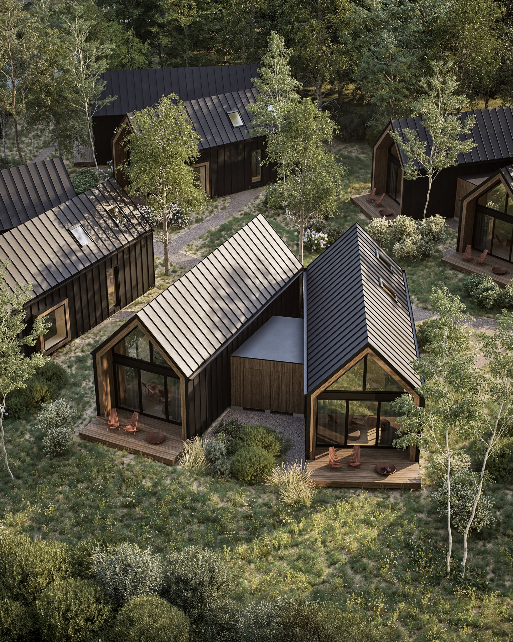 Coastal Cabins — architectural visualization for Silo Architects