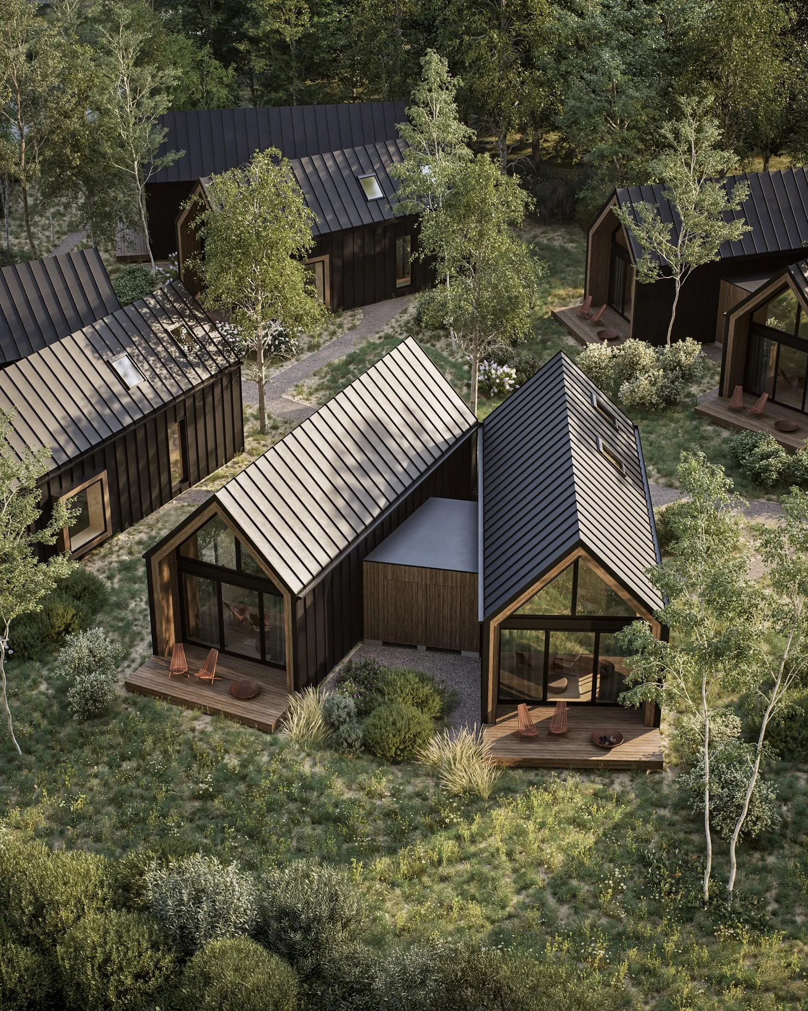 Coastal Cabins — architectural visualization for Silo Architects